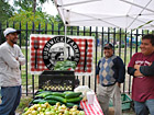 Turkey burgers and grilled veggies are a hit during a community wellness day